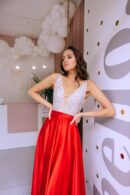 Graduation Dress With An Embroidered Top