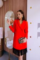 Dress Blazer Dress With Fringe