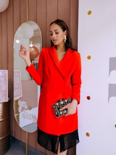 Dress Blazer Dress With Fringe