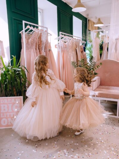 Caramel Floor-Length Dress Made Of Delicate Tulle With Voluminous Sleeves
