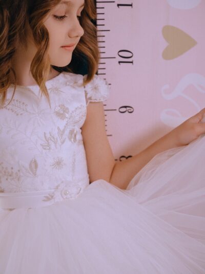 White Dress With Gold Threads