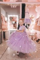 Dress Lilac Made Of Delicate Tulle