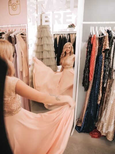 Chiffon Dress With Rhinestones