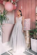 Full-Skirt Floor-Length Dress With Sparkling Lining