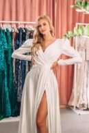 Elegant Wedding Dress With A Leg Slit
