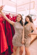 Dress Embroidered With Silver Sequins And Beads