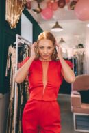 Jumpsuit With An Elastic Waist And Tulle Sleeves