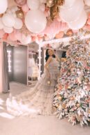 Full tiered dress with train