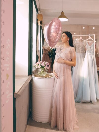 Two-Layer Dress With A Tulle Skirt And Silver-Beaded Strap Top