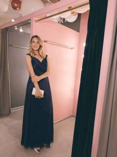 Dress Floor-Length With Sequins, Top Plissirovka