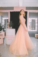 Powder Pink Dress With A Fully Beaded Top