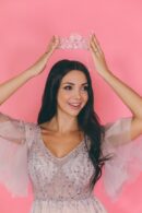 Silver Metal Tiara With Large Stones