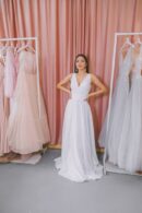 White Minimalist Floor-Length Dress