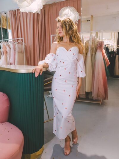 Midi Dress With Print Klubnichek