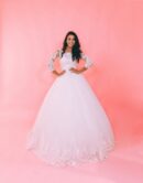 Wedding Dress Floor-Length With A Full Tulle Skirt