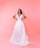 Wedding Minimalist Dress Made Of Dense Satin