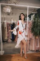 Designer White Dress With Print