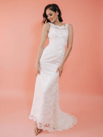 Wedding Dress Fitted Fully Made Of Lace