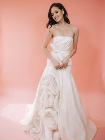 Wedding Dress With Roses On Yubke By Vera Wang