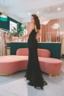 Dress Black With Nebolshim Train, Covered Stones