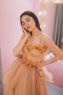 Unusual Dress Caramel