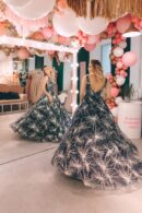 Floor-Length Dress Blue With Blestyashchimi Stars