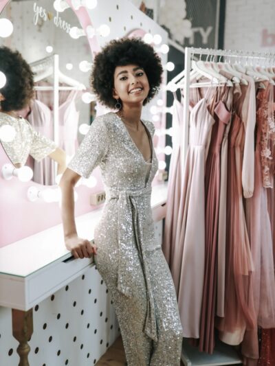 Jumpsuit sequined champagne