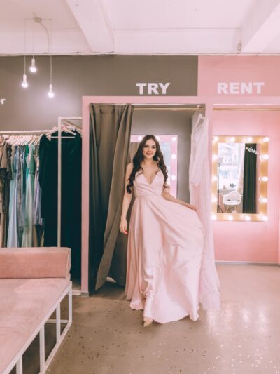 Dress satin with perekrestiem on spinke