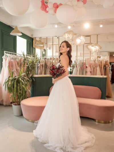 Wedding Dress Bandeau Embroidered With Bugle Beads