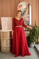 Dress floor-length with top made of payetok