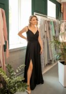Dress Made Of Lightweight Satin On Straps